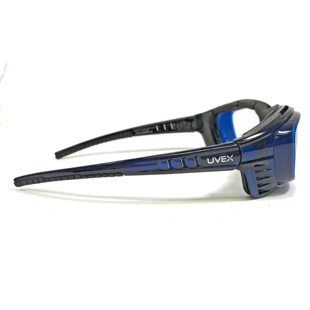 uvex by Honeywell Safety Goggles Eyeglasses Frames SW09 07 Blue Z87-2+ 56-21-127